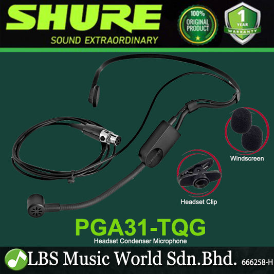 Shure PGA31-TQG Headset Mic Cardioid Condenser Microphone