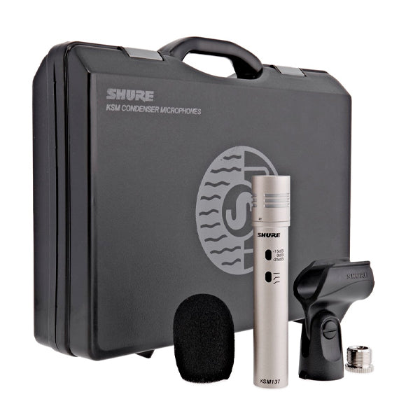 Shure KSM137 End Address Cardioid Condenser Microphone Small Diaphragm Mic - Pair