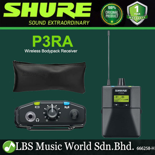 Shure P3RA Premium Wireless Bodypack Receiver for PSM300 Monitor System