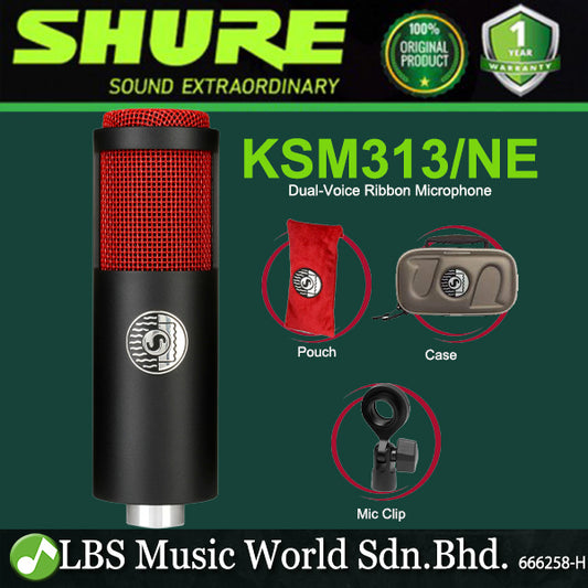 Shure KSM313/NE Bi-Directional Dual Voice Mic Ribbon Microphone