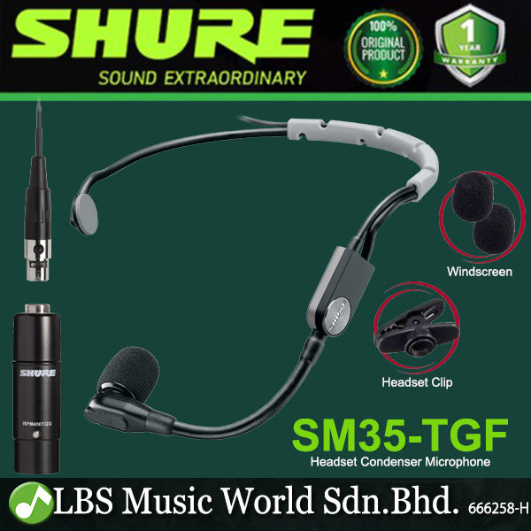 Shure SM35 Performance Headset Condenser Microphone Headwon Mic