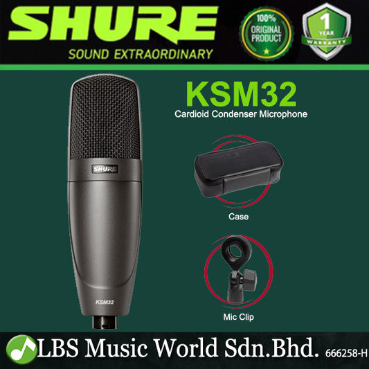Shure KSM32 Side Address Mic Large Diaghragm Cardioid Condenser Microphone