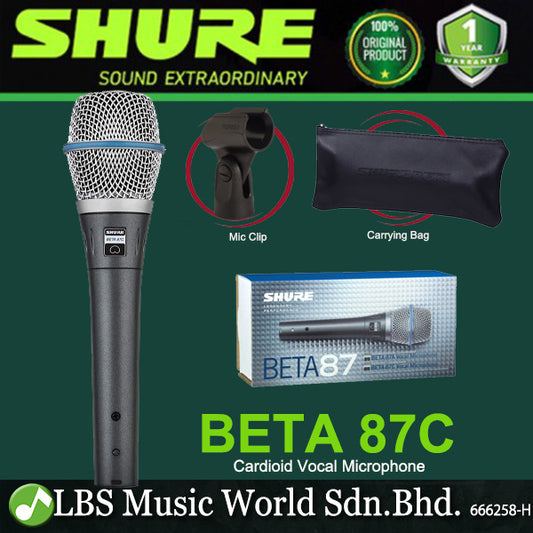 Shure Beta 87C Cardioid Condenser Handheld Microphone Vocal Mic (Beta 87 C)