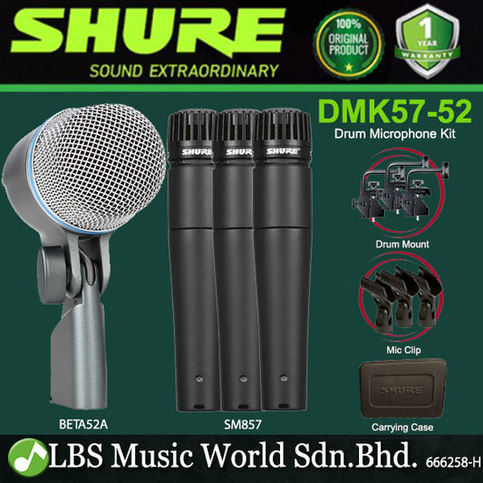 Shure DMK57-52 Drum Microphone Kit Hardware Mic Package (DMK57 52)