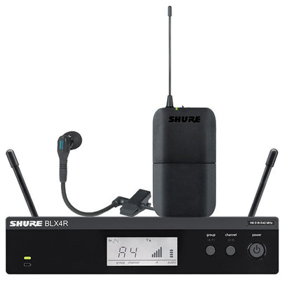 Shure BLX14R/B98 Wireless Rack Mount Instrument System with Beta 98H/C Clip-on Gooseneck Microphone (BLX14RB98 BLX14R B98)