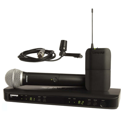 Shure BLX1288/CVL Wireless Combo System with PG58 Handheld and CVL Lavalier Microphones (BLX1288CVL BLX1288 CVL)