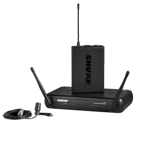 Shure SVX14/CVL Wireless Presenter Mic System with SVX4 Receiver, SVX1 Bodypack Transmitter and Centraverse Lavalier Condenser Microphone (SVX14 CVL)