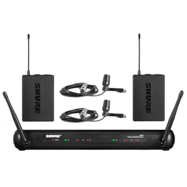 Shure SVX188/CVL Dual Lavalier Wireless Microphone System with CVL Centraverse Lavalier Condenser Mic (SVX188 CVL)