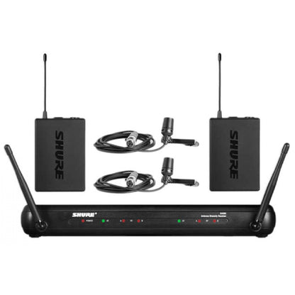 Shure SVX188/CVL Dual Lavalier Wireless Microphone System with CVL Centraverse Lavalier Condenser Mic (SVX188 CVL)