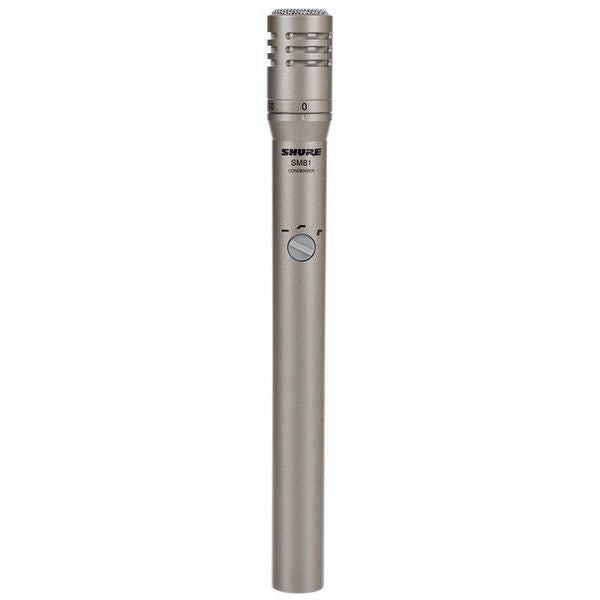 Shure SM81 Small Diaphragm Cardioid Condenser Microphone with Lockable Pad with Mic Foam and Pouch