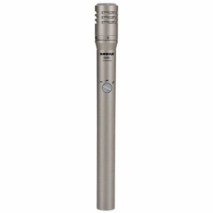 Shure SM81 Small Diaphragm Cardioid Condenser Microphone with Lockable Pad with Mic Foam and Pouch