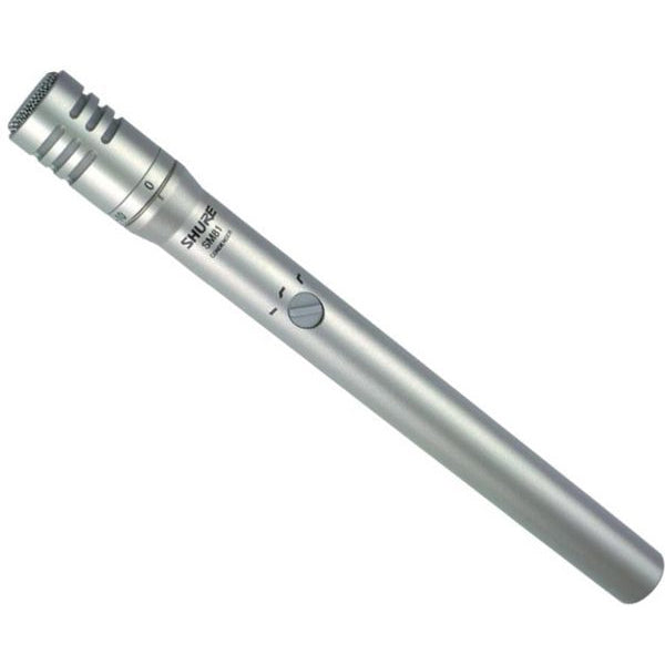Shure SM81 Small Diaphragm Cardioid Condenser Microphone with Lockable Pad with Mic Foam and Pouch