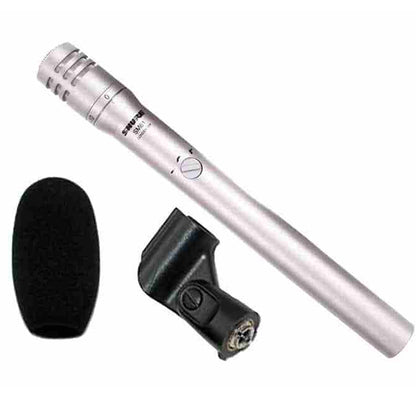 Shure SM81 Small Diaphragm Cardioid Condenser Microphone with Lockable Pad with Mic Foam and Pouch