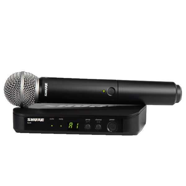 Shure BLX24/SM58 Wireless Handheld Microphone Vocal System with BLX4 Receiver and BLX2/SM58 handheld Mic (BLX24 SM58)