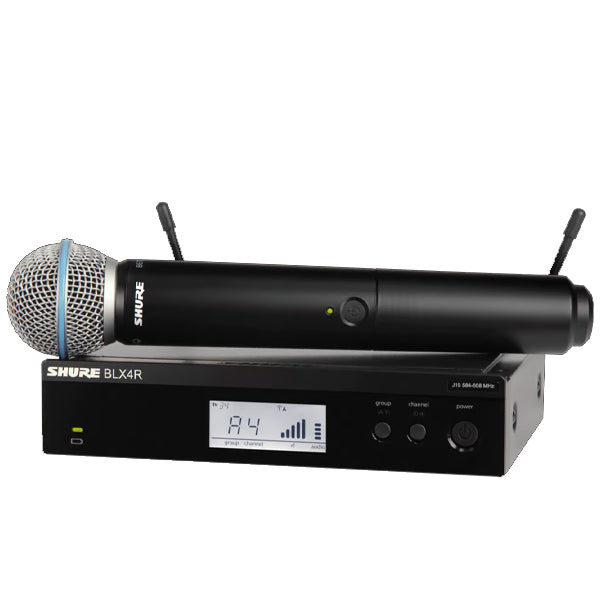 Shure BLX24R/B58 Handheld Wireless Microphone Vocal Rack Mount Mic System with Beta 58A Transmitter (BLX24R B58)