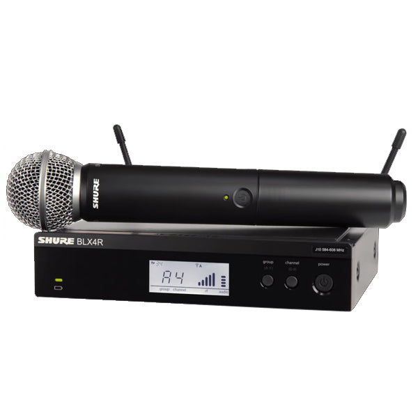 Shure BLX24R/SM58 Wireless Rack Mount Vocal System with BLX4R Wireless Transmitter and BLX2/SM58 Handheld Mic (BLX24R SM58)