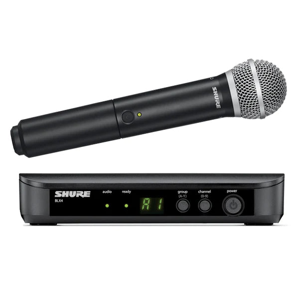 Shure BLX24/PG58 Wireless Microphone Vocal System with BLX4 Receiver and BLX2/PG58 Handheld Mic (BLX24 PG58)