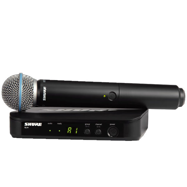 Shure BLX24/B58 Wireless Handheld Microphone Vocal System with BLX4 Receiver and BLX2/B58 Handheld Mic (BLX24 Beta 58)