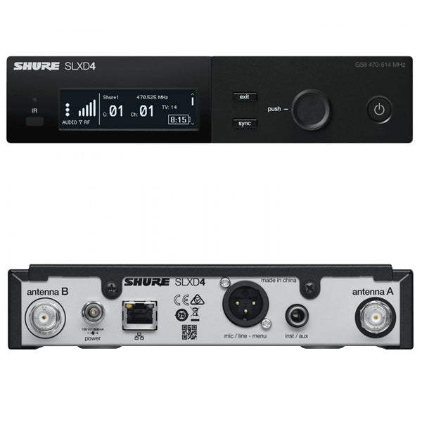 Shure SLXD14/85 Wireless Mic System with SLXD1 Bodypack Transmitter and WL185 Lavalier Microphone (SLXD14 85)