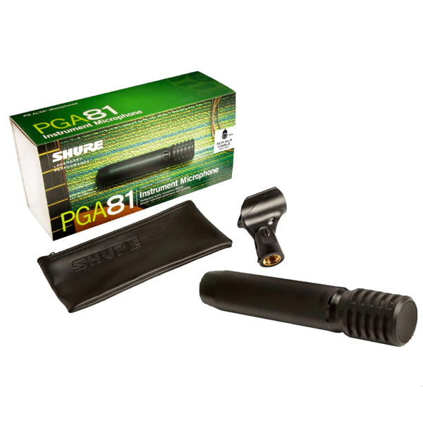 Shure PGA81 Small Diaphragm Cardioid Condenser Instrument Microphone with Mic Pouch