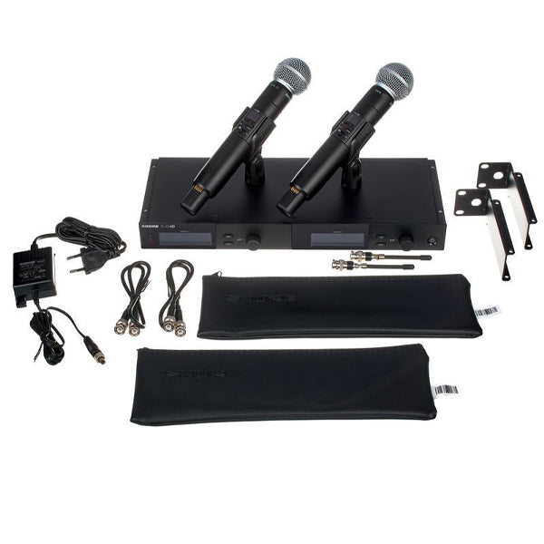 Shure SLXD24D/SM58 Dual Wireless Mic System with 2 SLXD2/58 Handheld Microphone Transmitters (SLXD24D SM58)