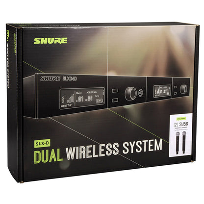 Shure SLXD24D/SM58 Dual Wireless Mic System with 2 SLXD2/58 Handheld Microphone Transmitters (SLXD24D SM58)
