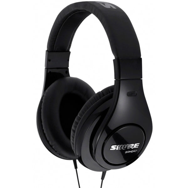 Shure SRH240A Closed Back Professional Monitor Headphones with Full Bass (SRH240 A)