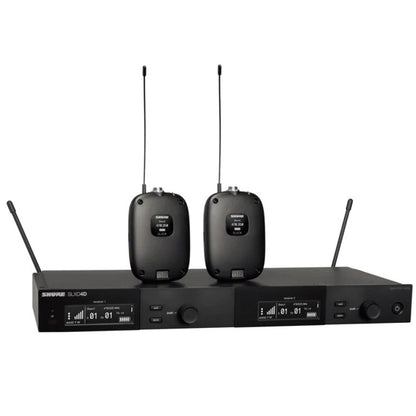 Shure SLXD14DA Dual Wireless Mic System with Two SLXD1 Bodypack Transmitters for Lavalier Microphone