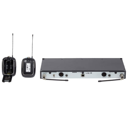Shure SLXD14DA Dual Wireless Mic System with Two SLXD1 Bodypack Transmitters for Lavalier Microphone