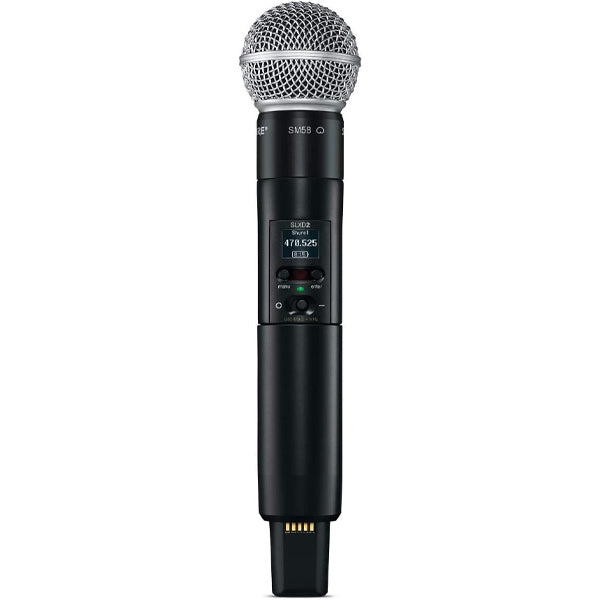 Shure SLXD2/SM58 Digital Wireless Handheld Microphone Transmitter with SM58 Interchangeable Mic Capsule (SLXD2 SM58)