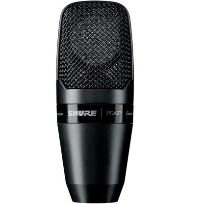 Shure PGA27 Cardioid Large Diaphragm Side-Address Condenser Microphone with Shock Mount Mic