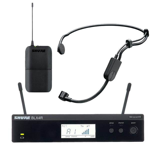 Shure BLX14R/PGA31 Wireless Rack Mount Mic System with PGA31 Headset Microphone (BLX14R)