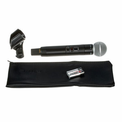 Shure SLXD2/SM58 Digital Wireless Handheld Microphone Transmitter with SM58 Interchangeable Mic Capsule (SLXD2 SM58)