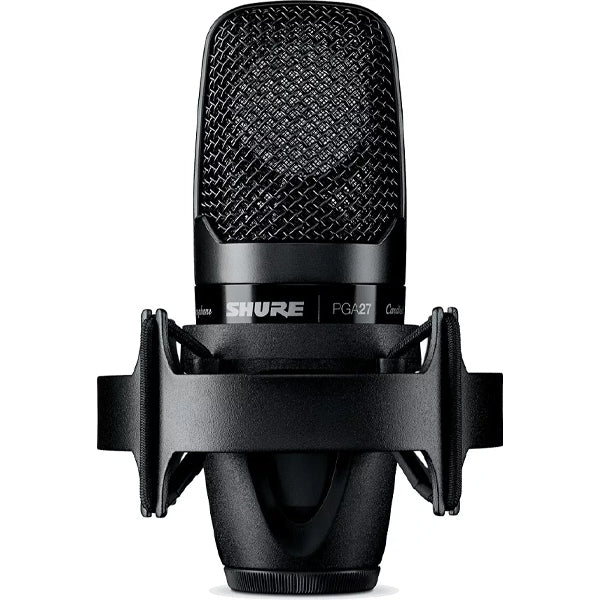 Shure PGA27 Cardioid Large Diaphragm Side-Address Condenser Microphone with Shock Mount Mic