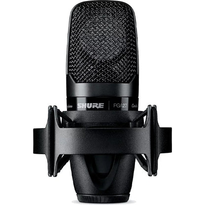 Shure PGA27 Cardioid Large Diaphragm Side-Address Condenser Microphone with Shock Mount Mic