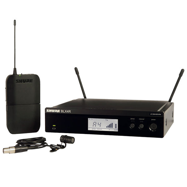 Shure BLX14R/W85 Wireless Rack Mount Presenter Mic System with WL185 Lavalier Cardioid Condenser Microphone (BLX14R W85)