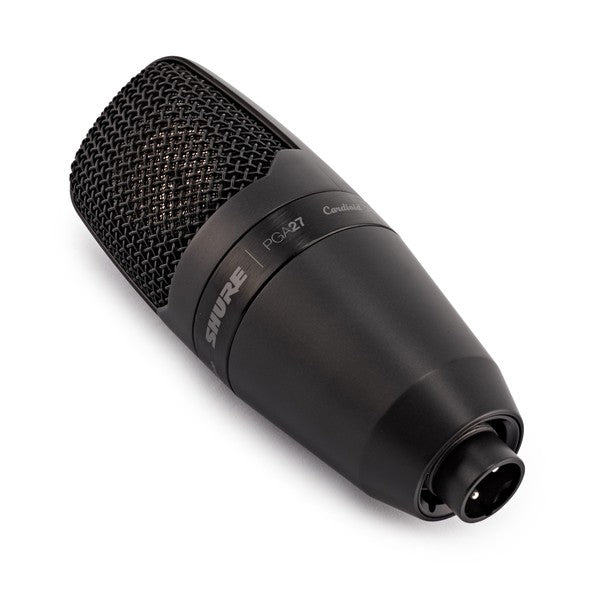 Shure PGA27 Cardioid Large Diaphragm Side-Address Condenser Microphone with Shock Mount Mic