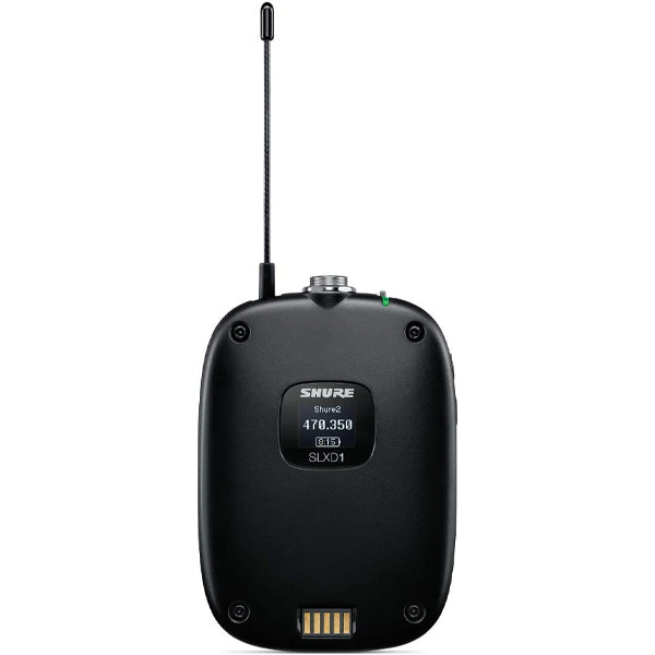 Shure SLXD1 Digital Wireless Single Bodypack Mic Transmitter with On/Off Switch for Lavalier Microphone