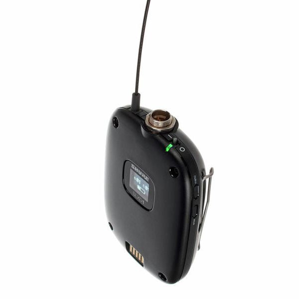 Shure SLXD1 Digital Wireless Single Bodypack Mic Transmitter with On/Off Switch for Lavalier Microphone