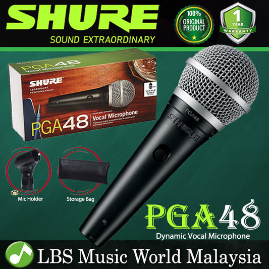 Shure PGA48 Cardioid Dynamic Vocal Microphone XLR Mic (PGA 48)