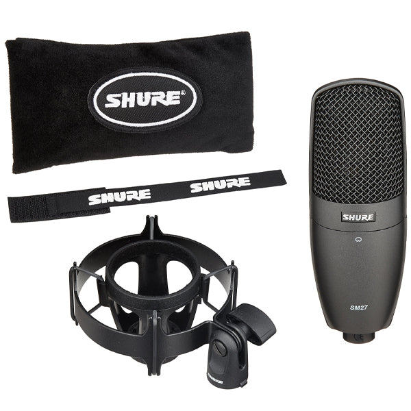 Shure SM27 Large Diaphragm Cardioid Condenser Microphone for Studio or Stage Mic