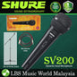 Shure SV200 Dynamic Vocal Microphone with XLR to QTR Cable 6.3mm with Mic Stand (SV 200)