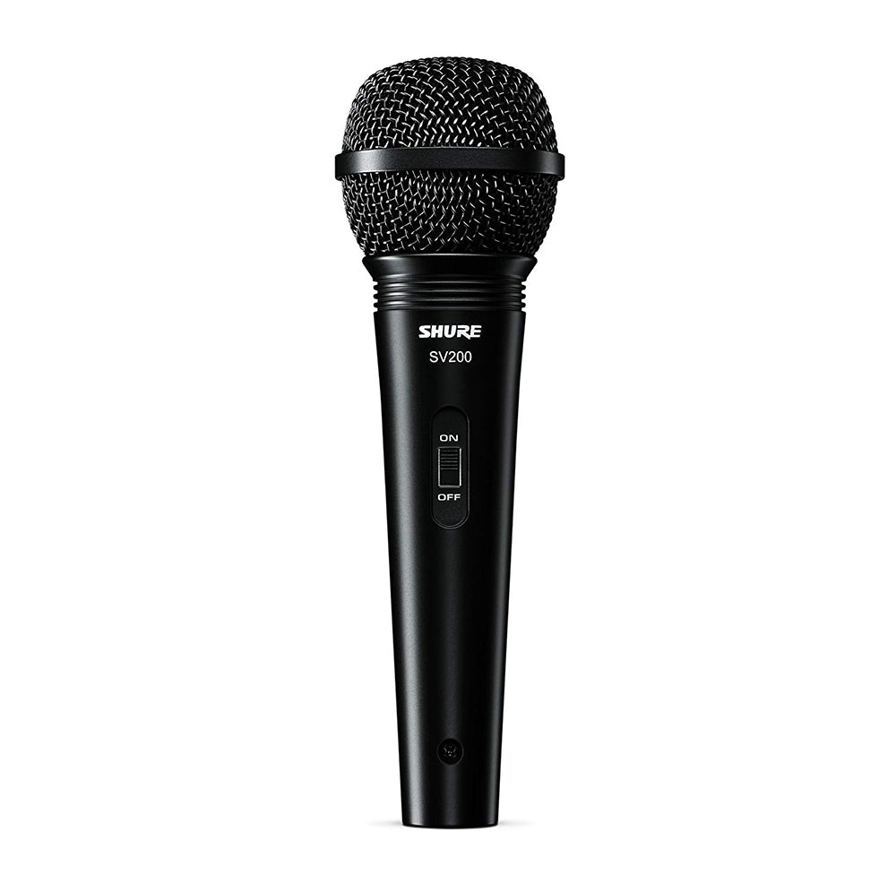 Shure SV200 Dynamic Vocal Microphone with XLR to Quarter Inch Mic Cable 6.3mm (SV 200)