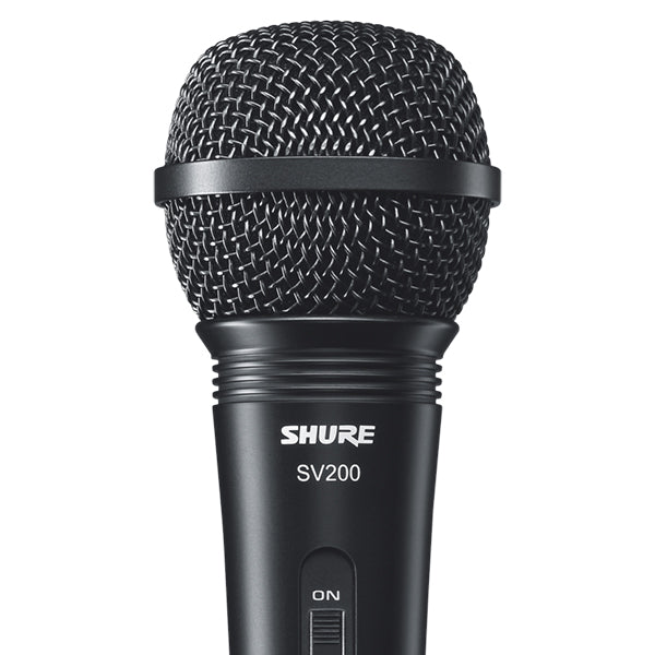 Shure SV200 Dynamic Vocal Microphone with XLR to Quarter Inch Mic Cable 6.3mm (SV 200)