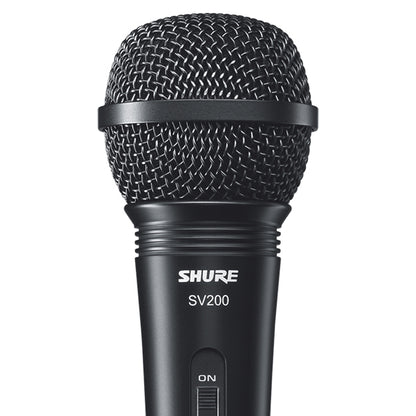 Shure SV200 Dynamic Vocal Microphone with XLR to Quarter Inch Mic Cable 6.3mm (SV 200)