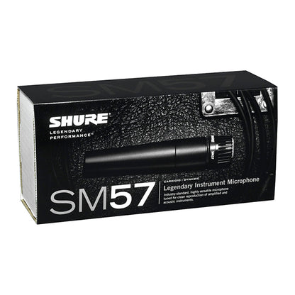 Shure SM57-LC Dynamic Instrument Microphone with Mic Clamp and Pouch (SM57 SM-57 SM57LC)