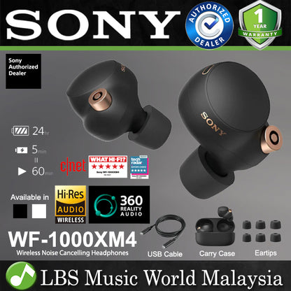 Sony WF1000XM4 Truly Wireless Noise Cancelling Headphone Earbuds with High Res & Dual Noise Sensor (WF-1000XM4 WF 1000XM4)