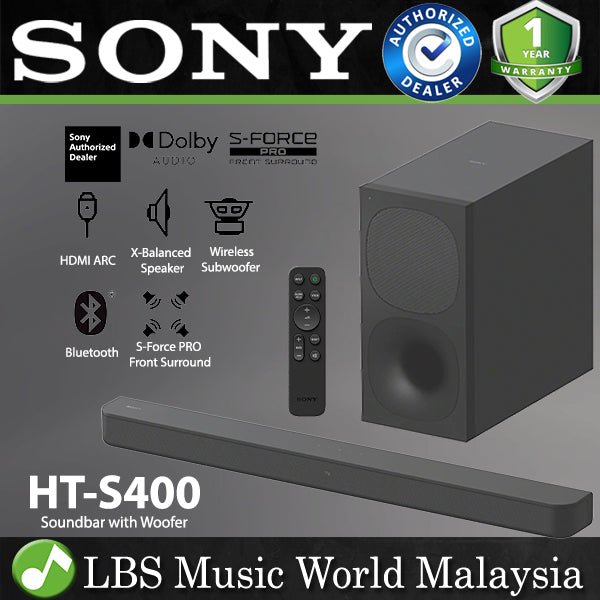 Sony HT-S400 2.1 Ch Soundbar with Powerful Wireless Subwoofer with Surround Sound and Dolby Digital (HT S400)