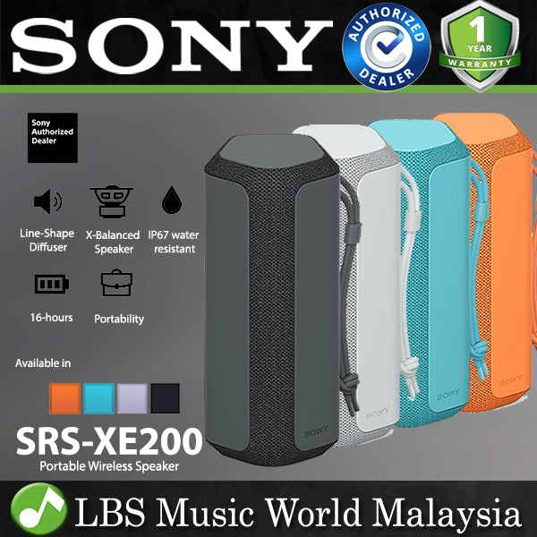 Sony SRS-XE200 Portable Bluetooth Speaker with Strap (SRS XE200