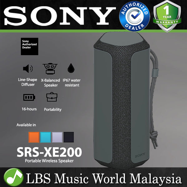 Sony SRS-XE200 Portable Bluetooth Speaker with Strap (SRS XE200